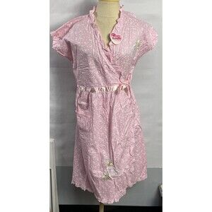 Marietta Collection Women Embroidered Nightgown Pink With 1 Pocket NWT
